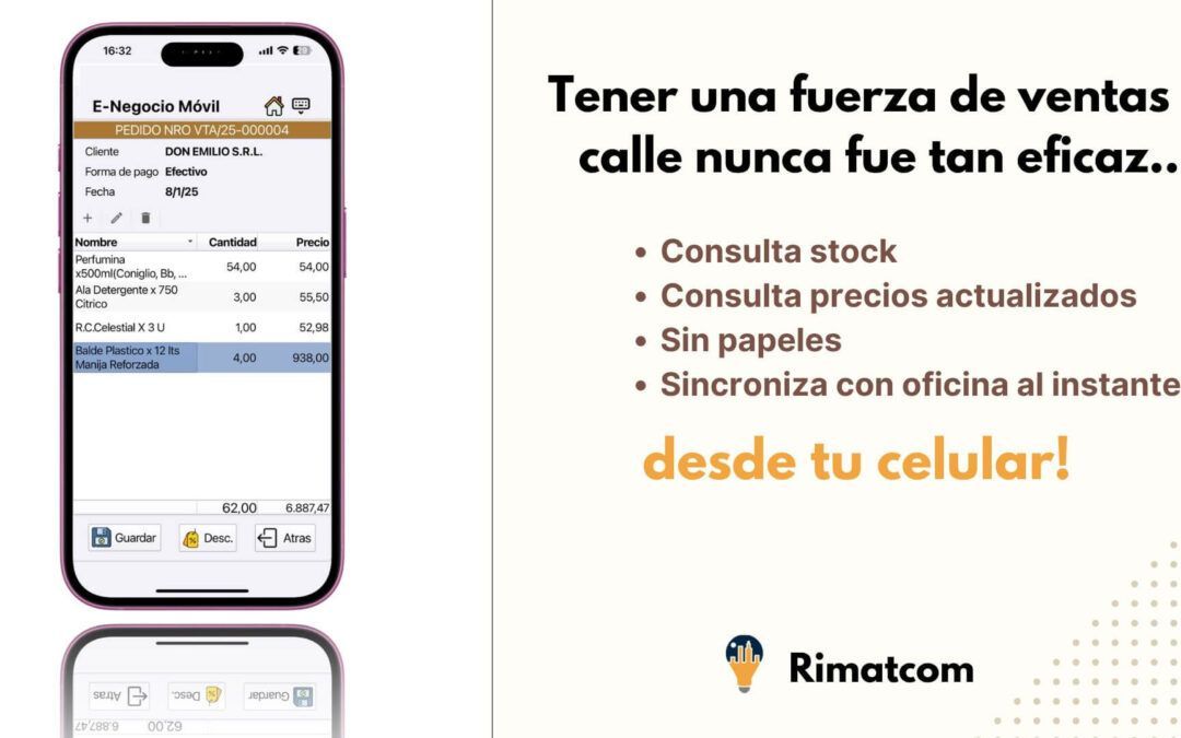 Toma pedidos de venta en calle y sincroniza automáticamente